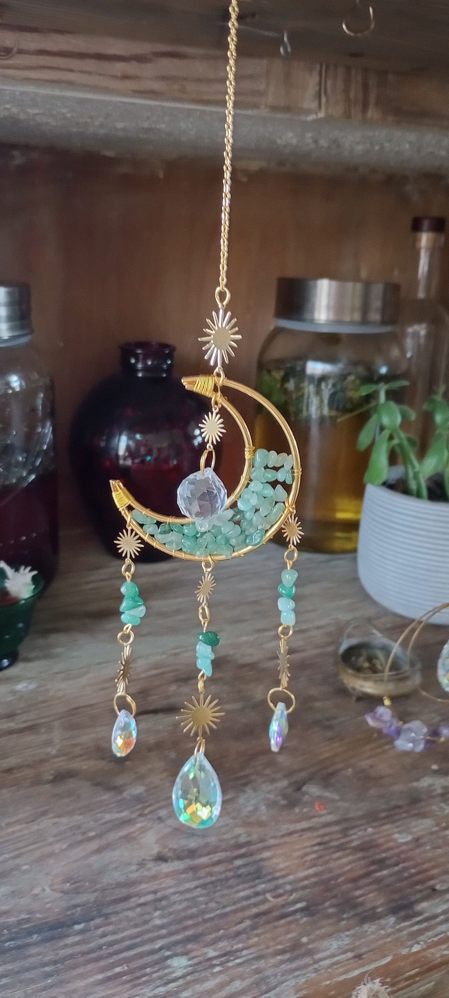 Crystal Moon Suncatcher