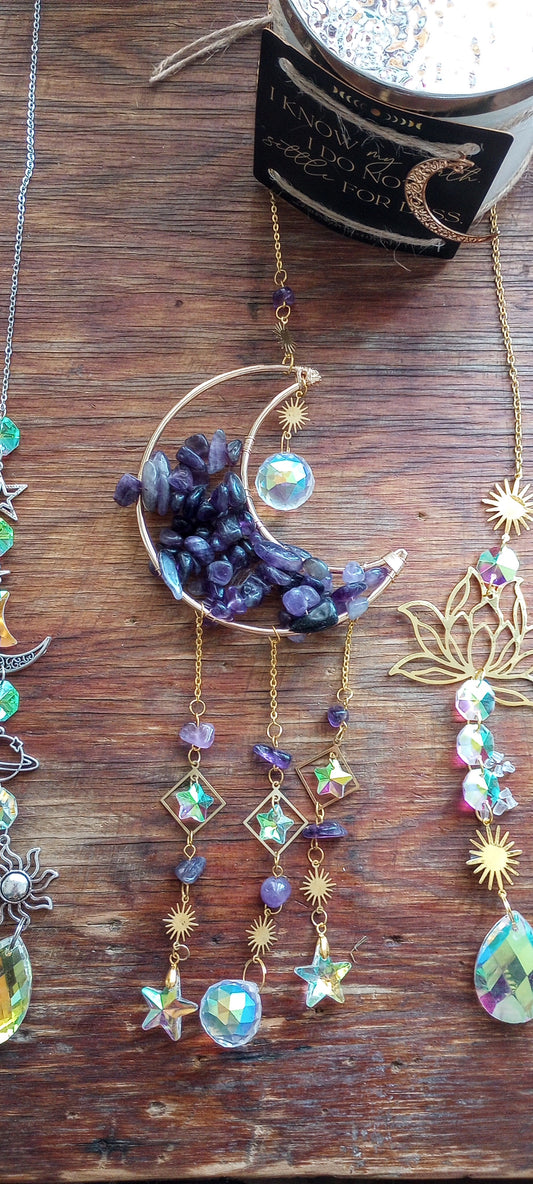 Crystal Moon Suncatcher