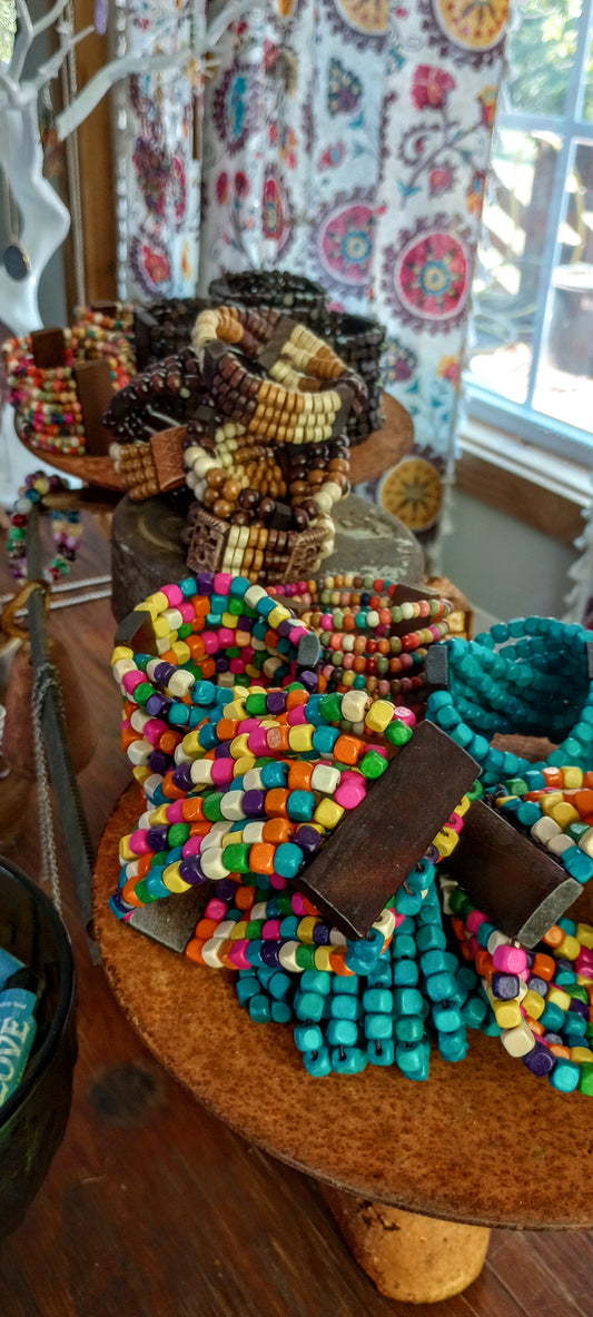 Wooden Beaded Bracelets